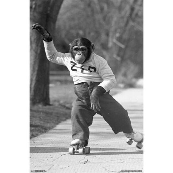 Plush Monkey Decor with Red Overalls - Picture 4 of 9